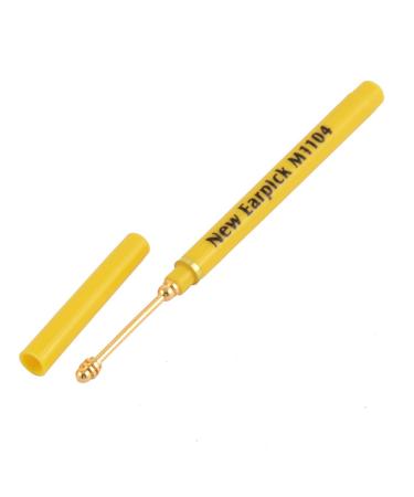 Qtqgoitem Plastic Handgrip Metal Spiral Head Houseware Ear Wax Earpick Yellow (Model: f44 6c8 498 d13 6c4)