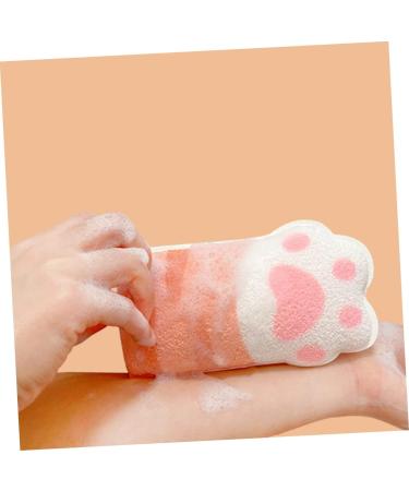 FRCOLOR cat paw bath wipe back brush body scrub brush body brush for dry brushing natural loofah on a stick baby sponge shower scrubbers skin Polyurethane Artifact for bathing toddler 12.5x7.5cm - Buy Online on GoSupps.com