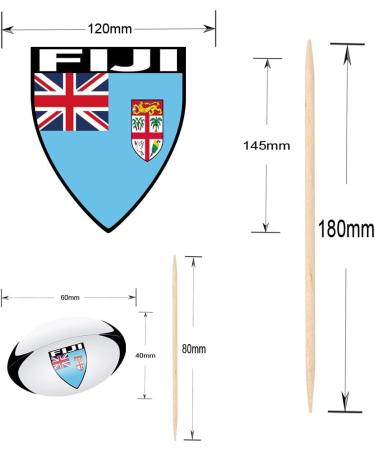 Fiji Flag Rugby Ball Food & Cupcake Picks Toppers Party Decorations (14 Pack) - Buy Online on GoSupps.com
