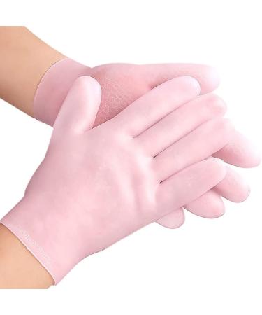 Healvian Hand Grooming Gloves 1 Pair Moisturizing Gloves Gel Spa Gloves Hydrating Cracked Hand Healing Gloves for Men Women Dry Hands Pink Massaging Hydrating Gloves - Buy Online on GoSupps.com