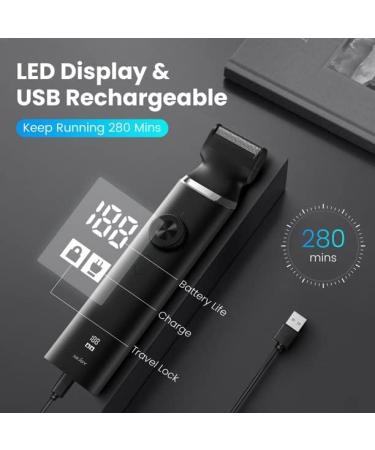 Sejoy Beard Trimmer for Men - Cordless Waterproof Hair Clippers & Grooming Kit with USB Rechargeable & LED Display - Buy Online on GoSupps.com