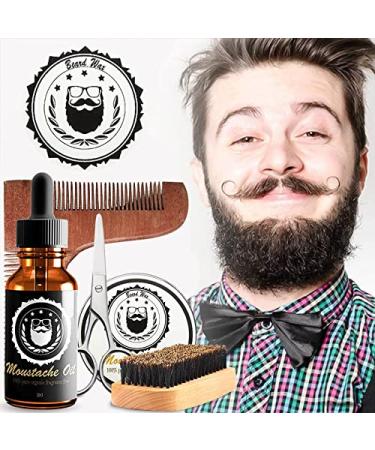 Men's Beard Growth Oil | Essential Beard Care Oil Set - Nourishing & Softening 5pcs - Buy Online on GoSupps.com