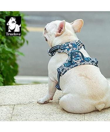 Winhyepet Truelove No-Pull Dog Harness - Breathable Cotton Reflective Adjustable for Small & Medium Dogs & Cats - Tlh5655 M Saxony Blue - Buy Online on GoSupps.com