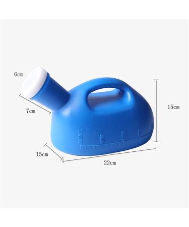 2000 ML Men's Urinal with Lid Large Capacity Emergency Plastic Pee Holder with 1.1M Hose Reusable Easy to Clean White - Buy Online on GoSupps.com