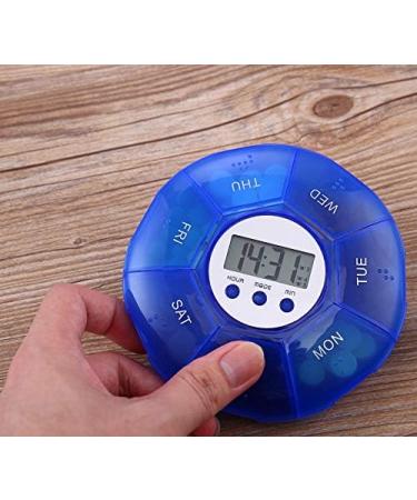 Winnes Pill Box BPA Free 7 Day 1 Times a Day Portable Weekly Pill Dispenser Storage Case for Vitamins etc 5 Alarm Clocks Can Be Set for Regular Reminders 7 Grids - Buy Online on GoSupps.com
