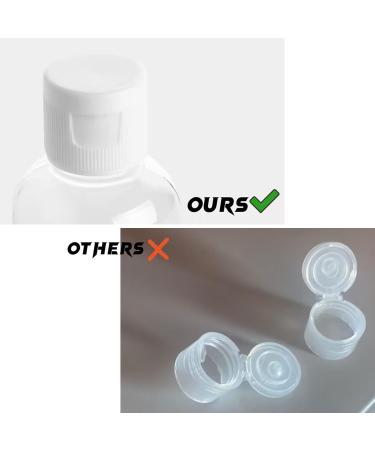 30 Pcs 100ml Plastic Travel Bottles for Toiletries Empty Refillable Transparent Containers Cosmetic Flip Cap Bottles for Toiletries Shampoo Lotions Cosmetics 4pcs Funnels and 2 Sheets Free Labels 07 - Buy Online on GoSupps.com