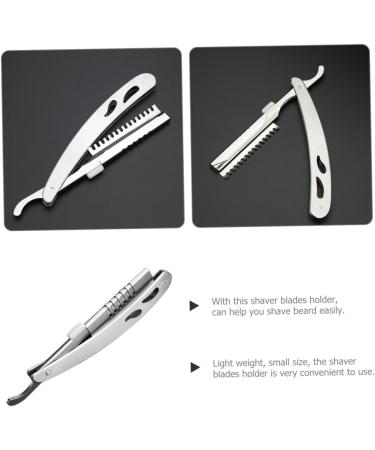 Beaupretty Foldable Razor Holder - Stainless Steel Manual Barber Razor Stand | Rustproof Metal Razor Bracket for Hairdressers - Buy Online on GoSupps.com