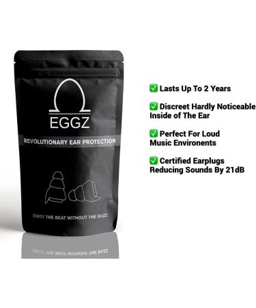 EGGZ Discreet Music Earplugs - Specifically for Music environments 21dB Sound Reduction - Buy Online on GoSupps.com