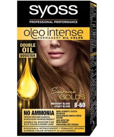  Syoss Syoss Oleo Intense Permanent Hair Colour with 8-60 Honey Blonde Oils - Buy Online on GoSupps.com