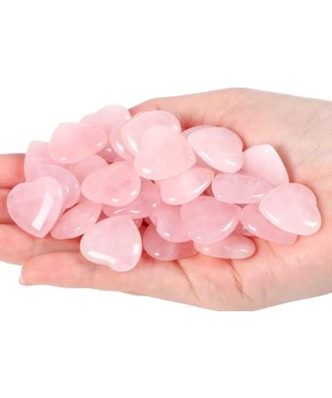 XIANNVXI 15 Pcs Rose Quartz Crystal Heart Stones Set for Reiki Healing - Natural Love Gemstones - Buy Online on GoSupps.com