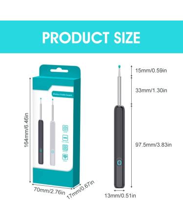 Xeerun Ear Wax Removal Otoscope - IP67 Waterproof WiFi Ear Cleaner with 1080p Camera & 6 LEDs for iOS iPad Android - 360 Wide Angle - Buy Online on GoSupps.com
