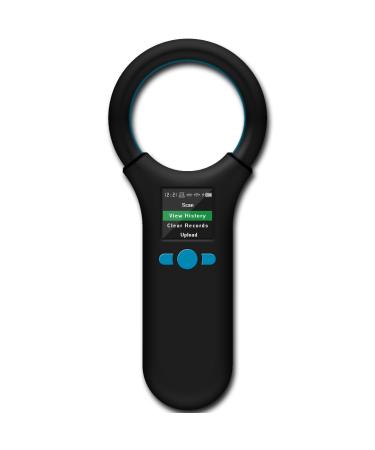Smoostart bluetooth pet microchip scan animal chip reader chipper dog chip scanner cat 500 historical records can be checked or uploaded on computer/mobile/pad multifunction pet microchip scan black 01