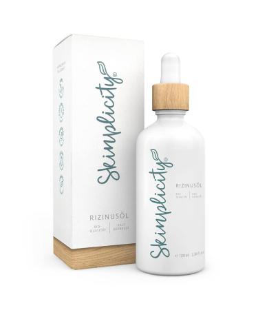 Skinplicity castor oil cold-pressed in organic quality for eyelashes beard oil eyebrows hair nails.Moisture care for hair face and skin - Buy Online on GoSupps.com