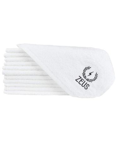 ZEUS 100% Cotton Steam Towels Barbershop Pre-Shave Steam Towel Soft & Super Absorbent (White) 6 Pack 6.0