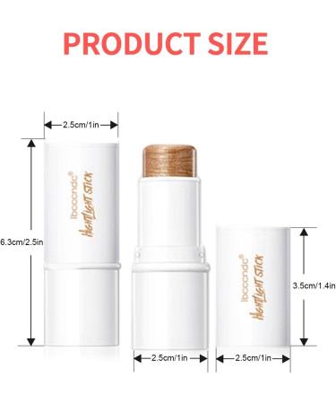Multifunctional Makeup Stick 3D Highlighter Blush and Rouge Lip Stick Waterproof Highlighter Blush Stick Cream Texture Anti-Sweat Makeup Stick for Cheeks Lips and Eyes Highlighter (No. 01) - Buy Online on GoSupps.com