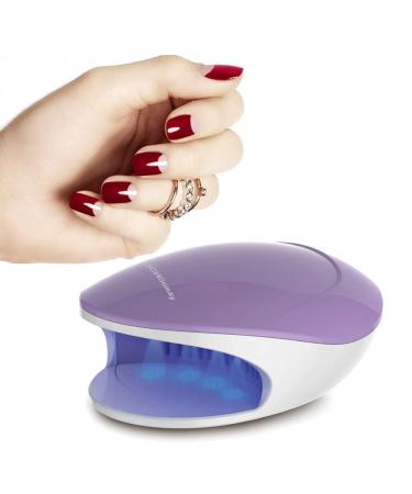 TOUCHBeauty Mini Nail Polish Dryer with Air and 5 UV LED Lamp Designed for Teens/Beginners Suitable for Regular Gel Nail Polish Purple 1439