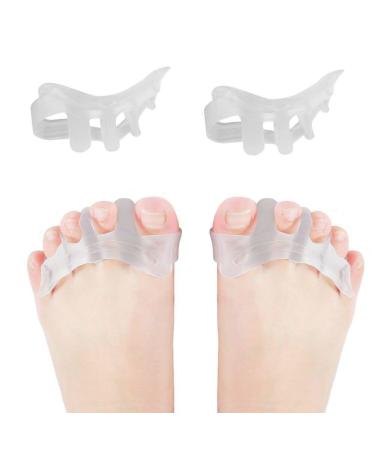 4x toe spreader against hallux valgus hammer toe claw toe bandage correction separator toe separator rail for women and men - bpa free
