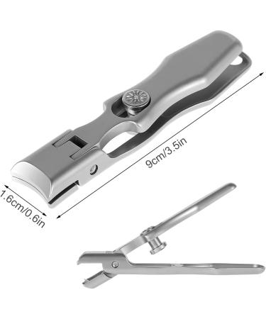 Stainless Steel Nail Clipper Wide Jaw Opening Toenail Cutter Heavy Duty Nail Clipper Ergonomic Curve Fingernail Trimmer for Adults Seniors Pets(Sliver) - Buy Online on GoSupps.com