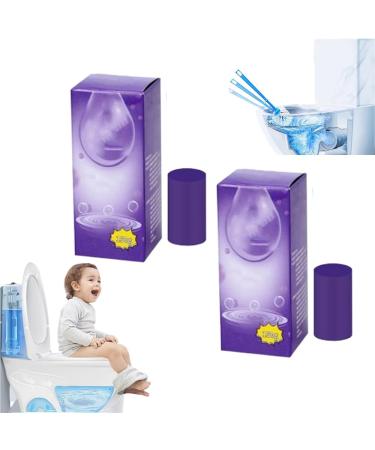 Sangboxs Effective Concentrated Descaling Toilet Cleaning Stick Sangboxs Toilet Cleaning Stick Descaling Toilet Bowl Cleaner Stick Powerful Toilet Bowl Cleaner Four Scents (2pcs-Purple)