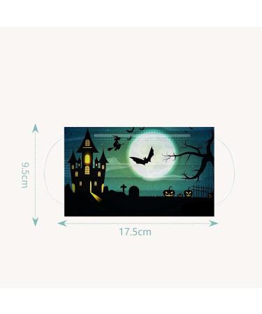 3 Ply Disposable_Face_Mask with Halloween Cute Pattern Design Comfortable Covers Suitable For Adults Outdoor Use Protection - Buy Online on GoSupps.com