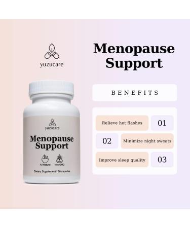 Yuzucare Menopause Support Supplements for Night Sweat & Hot Flash Relief - Hormone Balance for Women - All-Natural & Non-GMO - 60 Veggie Capsules - Buy Online on GoSupps.com