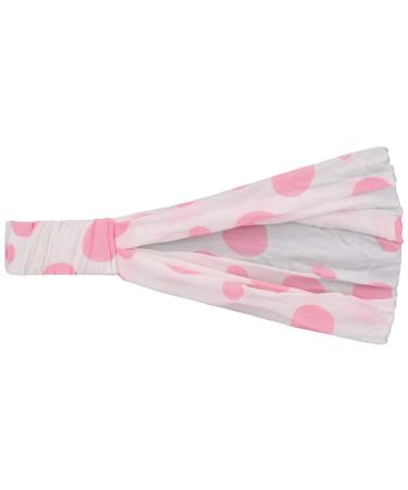 Lipodo 3 in 1 Dots Children's Headband Children's Bandana Headband Hairband Women/Children - Spring-Summer 53-56 white-pink