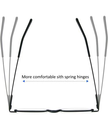 KoKoBin Mini Slim Reading Glasses - Unisex Spring Hinge Metal Reading Aid (3 Pieces +1.50) - Stylish Visual Aid with Case - International Shipping Available - Buy Online on GoSupps.com