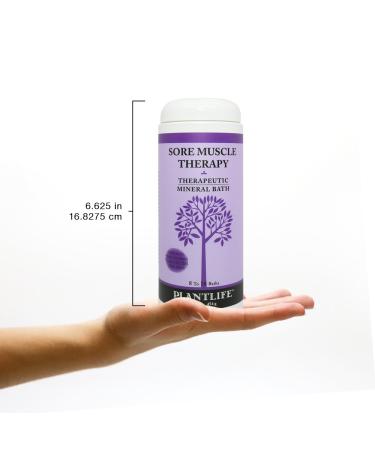 Plantlife Sore Muscle Therapy Bath Salts - Natural Aromatherapy for Balance, Calm, and Tension Relief - 16 oz - Made in California - Buy Online on GoSupps.com