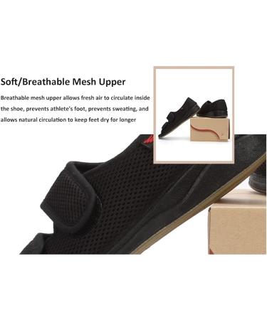 Stratuxx Kaze Women's Wide Width Walking Shoes - Adjustable Hook and Loop Closure for Diabetic, Edema, Plantar Fasciitis - Size 10 Wide, Black - Buy Online on GoSupps.com