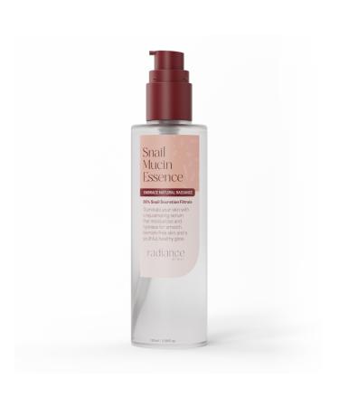 Radiance Snail Mucin Serum with Advanced Snail 96% Mucin Power Essence Korean Skin Care with Hydrating Hyalauronic Acid Korean Serum 3.38 fl oz 100ml