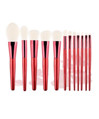 12 Rose Red Makeup Brushes Set - Complete Beauty Tools for Blush & Eyeshadow | International Shipping - Buy Online on GoSupps.com