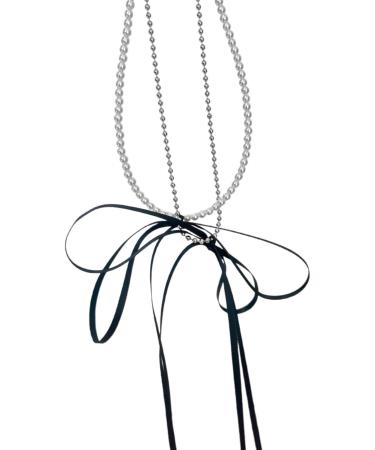 Handmade Southjieling Fashionable Pearl Necklace with Loop Trailer - Stylish Collarbone Chain for Women & Girls - Buy Online on GoSupps.com