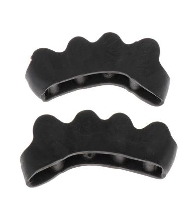 Silicone Toe Separators for Nail Art | Pedicure Relaxing Toes - 1 Pair (Black) | International Shipping Available - Buy Online on GoSupps.com