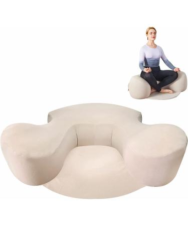Inflatable Large Meditation Cushion for Zafu Yoga - Meditation Floor Pillow for Sitting on The Floor - Large Floor Cushion Seating for Adults, Washable Cover, for Yoga Living Room Balcony Office