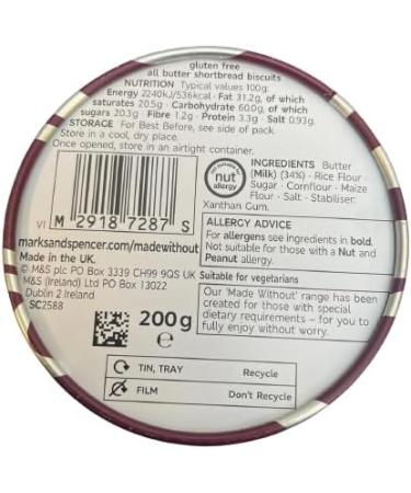 M&S Made Without Wheat All Butter Shortbread Rounds 200g in a Premier Life Store Box - Buy Online on GoSupps.com