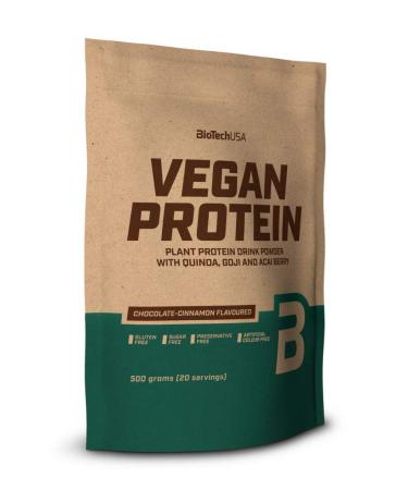 2 x Biotech USA Vegan Protein 500g bag chocolate-cinnamon (pack of 2)
