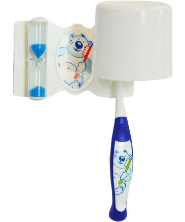 Complete Baby Dental Set 'Otto' - Blue | Toothbrush Clock Holder Cup | International Shipping - Buy Online on GoSupps.com