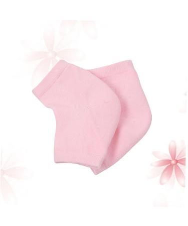 Healeved Feet Heel Socks Gelt Hand Muffs Cracked Heels Moisturizing Socks Round Playing Mat Spa Gloves Dry Heels Socks Gel Gloves and Socks Men and Women Casual Socks Absorb Sweat Pink