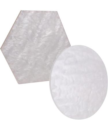 Mipcase 6 Pcs Resin Nail Art Holders | Round & Hexagon Mixing Plates for Professional Nail Design - Buy Online on GoSupps.com