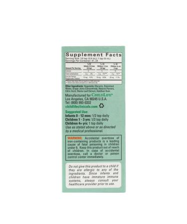 Childlife Clinicals Liquid Iron Natural Berry 4 fl oz - Boost Child's Iron Levels - Buy Online on GoSupps.com