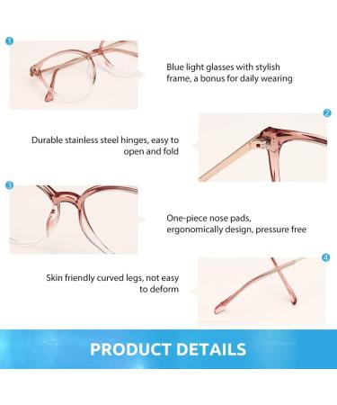 Firmoo Blue Light Blocking Glasses Pink-s0172 | Anti Glare Computer Gaming Eyewear for Women Men | Anti Blue Light, Non-Prescription Eyeglasses 2.0x - Buy Online on GoSupps.com