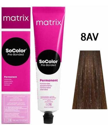  Matrix Matrix SOCOLOR Pre-Bonded Permanent Hair Color 8AV -80 ml - Buy Online on GoSupps.com