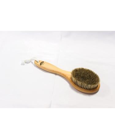 9 Short Handle Body Brush - Japanese Hinoki Wooden Handle - Horse Hair - Buy Online on GoSupps.com