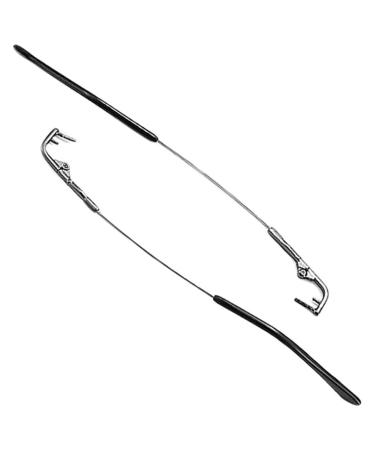 Ranara replacement glasses end tips glasses legs glasses accessories 1 pair of metal glasses hinges 1-hole-edged glasses-repair parts kit glasses bracket replacement gray