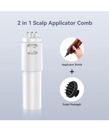 Qtynudy 2-in-1 Head Skin Massage Device - Essential Oil & Serum Brush for Hair Growth Treatment - Buy Online on GoSupps.com