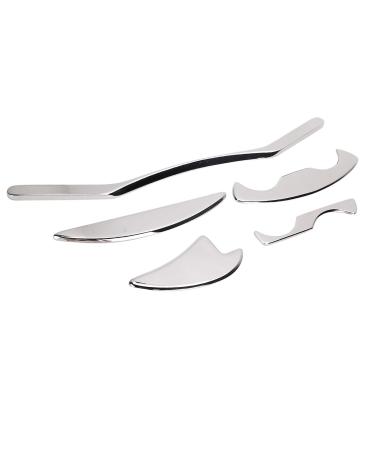 Verdant touch stainless steel massage tools stainless steel gua Sha scraping massage tool set 5 pieces muscle pain relief body massage tools