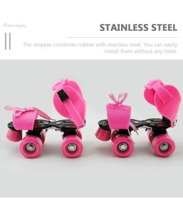 2pcs Rubber Roller Skate Toe Stoppers - Rosy | Replacement Brake Blocks for Roller Skates - Skate Accessories - Buy Online on GoSupps.com