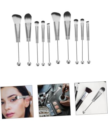 FRCOLOR 2 Sets Metal Handle Makeup Brush Eye Shadow Eyebrow Brush Eyeshadow Loose Powder Brush Eye Makeup Brush Makeup Brush for Women Blush Brush Concealer Brush Beaded Stainless Steel - Buy Online on GoSupps.com