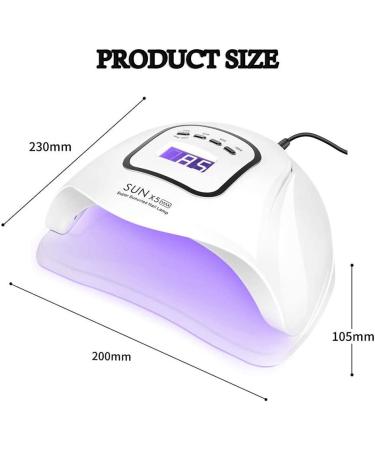 UV LED Nail Lamp 150W Professional Nail Dryer | 4 Timer Settings, Automatic Sensor | Gel Polish Curing Light for Salon-Quality Nails - Buy Online on GoSupps.com