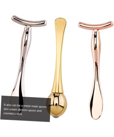 Eye Cream Roller Applicator Set - Golden Face Tool for Skin Care & Massage | 9.6x3.5cm - Buy Online on GoSupps.com